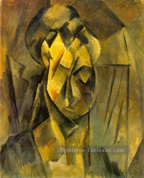 Tête de femme Fernande 1909 cubiste Peinture à l'huile